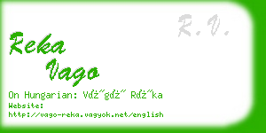 reka vago business card